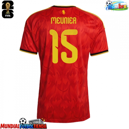Camiseta Bélgica Thomas Meunier #15 Primera Equipación Replica Mundial 2026 mangas cortas